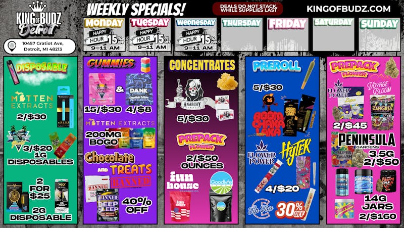 King of Budz - Detroit KOB DETROIT - Daily Deals!!!!