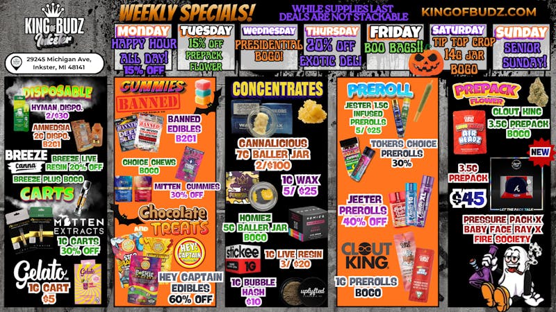 King of Budz Inkster INKSTER'S BEST DEALS!!!