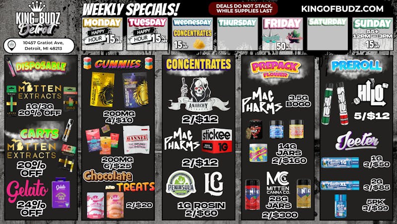 King of Budz - Detroit KOB DETROIT - Daily Deals!!!