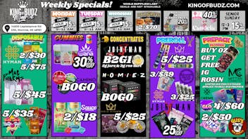 King of Budz - Monroe MONROE WEEKLY DEALS