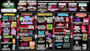 King of Budz Taylor Taylor Weekly Deals