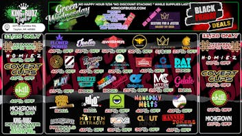 King of Budz Taylor Green Wednesday and Black Friday deals!