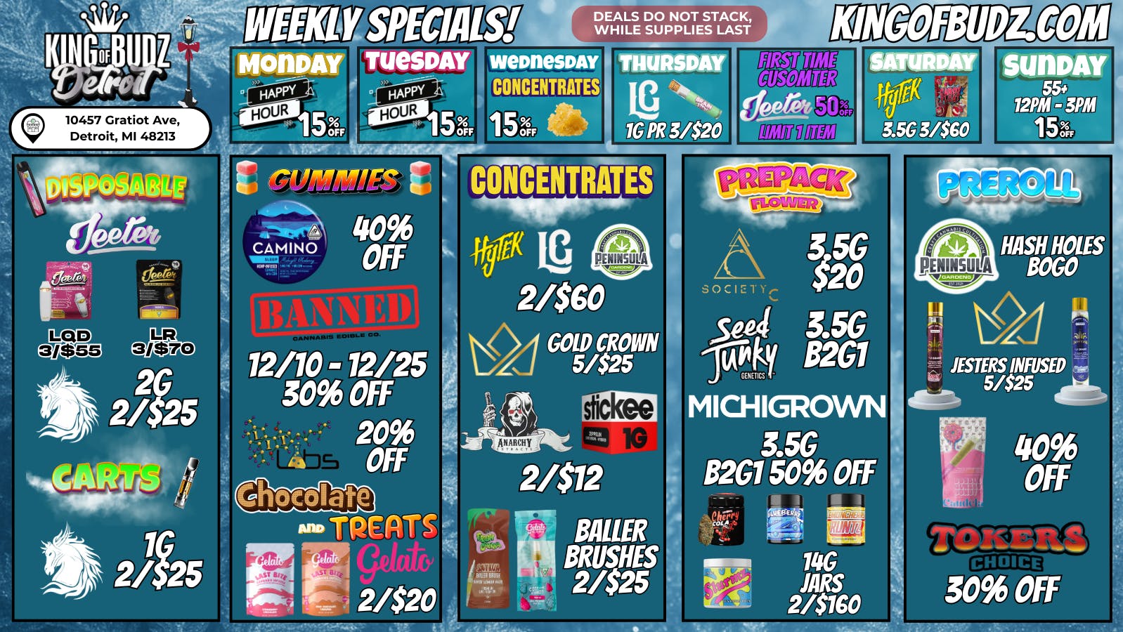 King of Budz - Detroit KOB DETROIT - Weekly Deals!!!