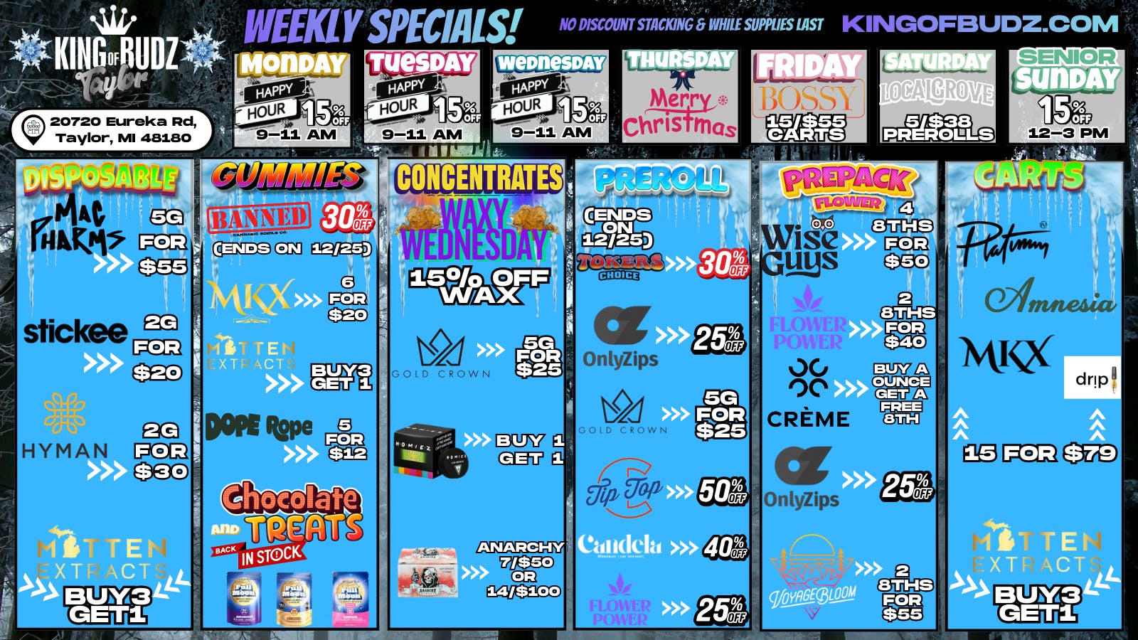 King of Budz Taylor CHECK OUT OUR HOTTEST NEW DEALS