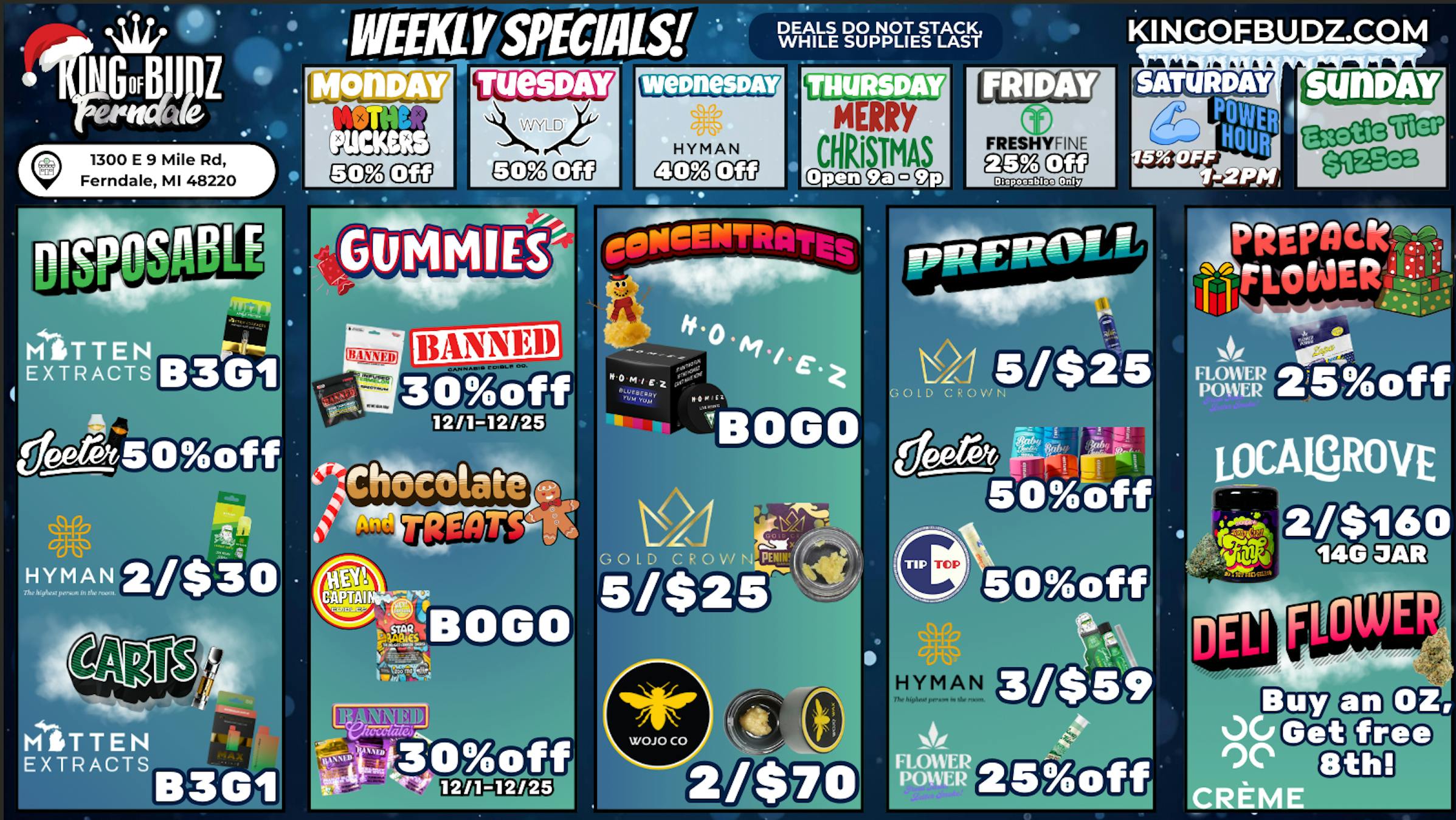 King of Budz - Ferndale KOB FERNDALE - X-MAS WEEK Deals!!!