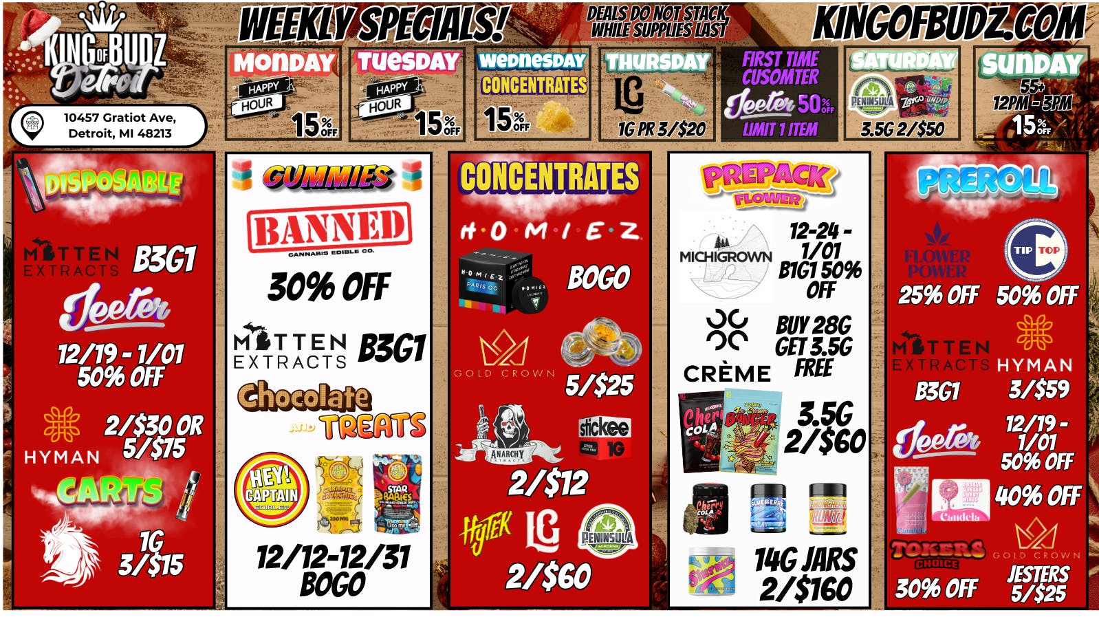 King of Budz - Detroit KOB DETROIT - Weekly Deals!!!