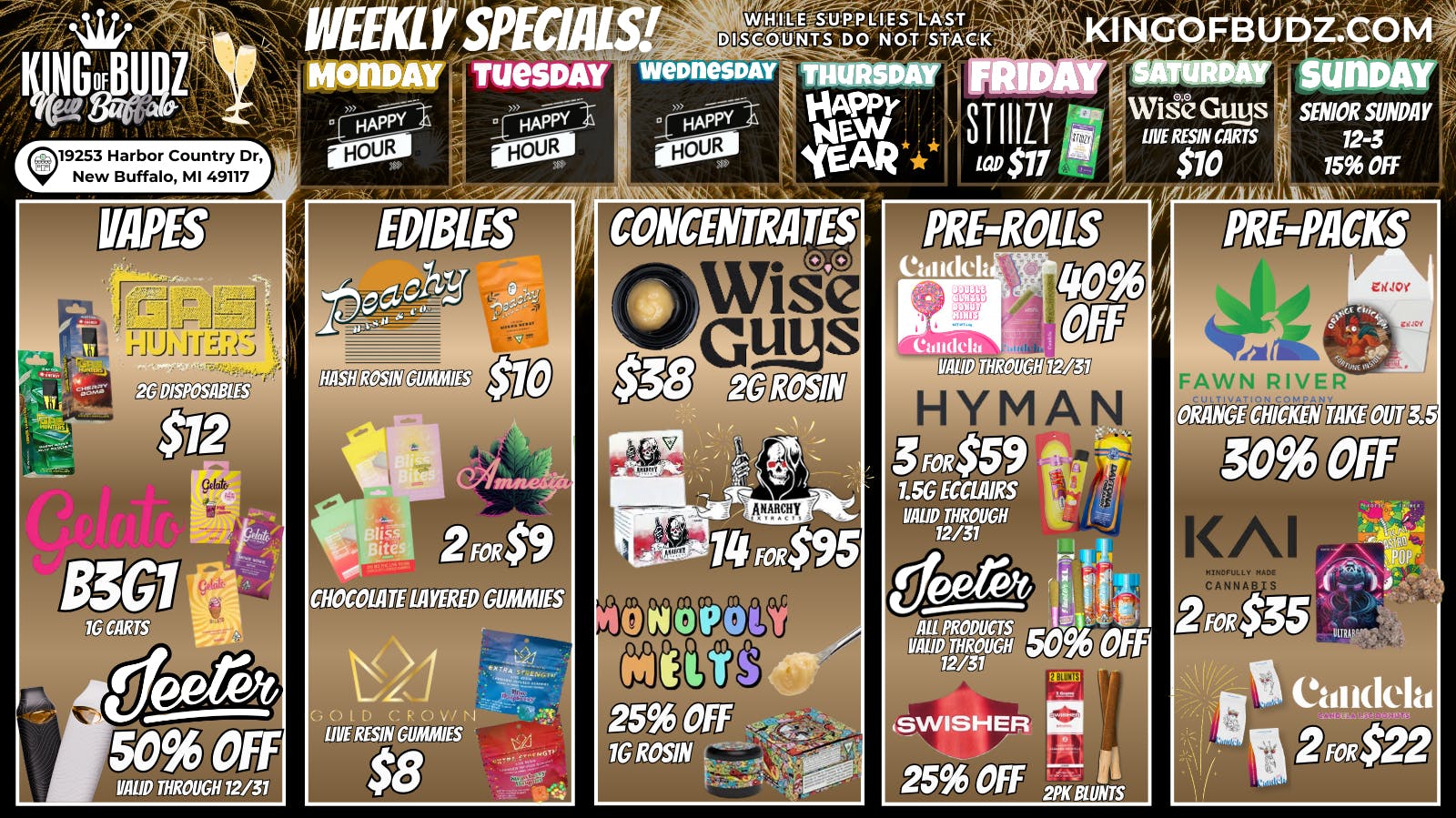 King of Budz - New Buffalo Shop New Buffalo's Lowest Prices !!!