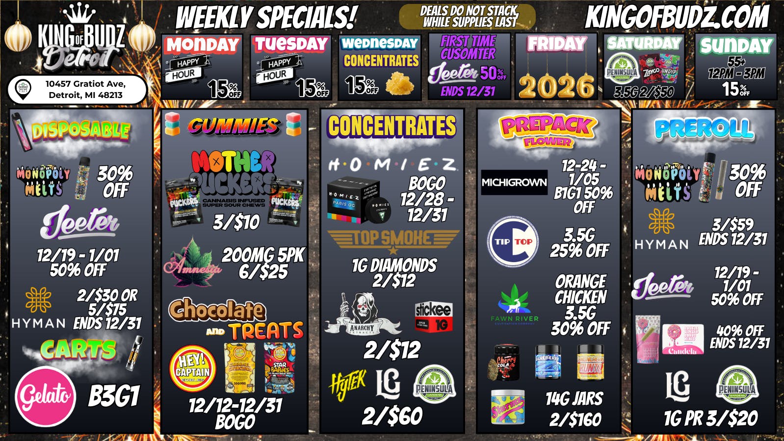 King of Budz - Detroit KOB DETROIT - Weekly Deals!!!
