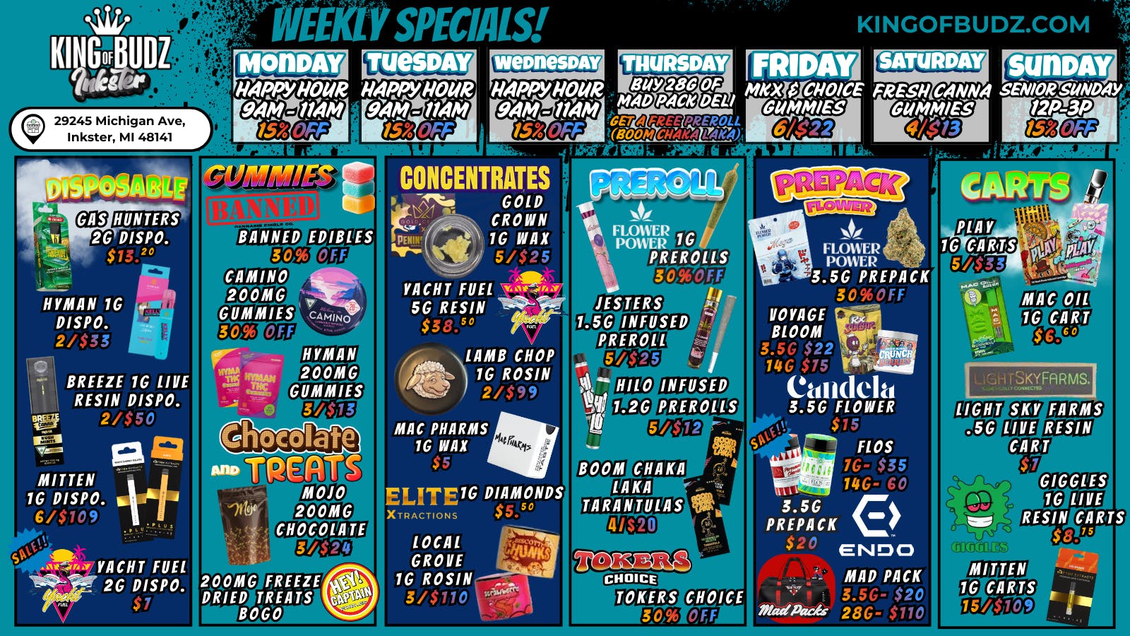 King of Budz Inkster CHECK OUT INKSTER'S BEST DEALS!
