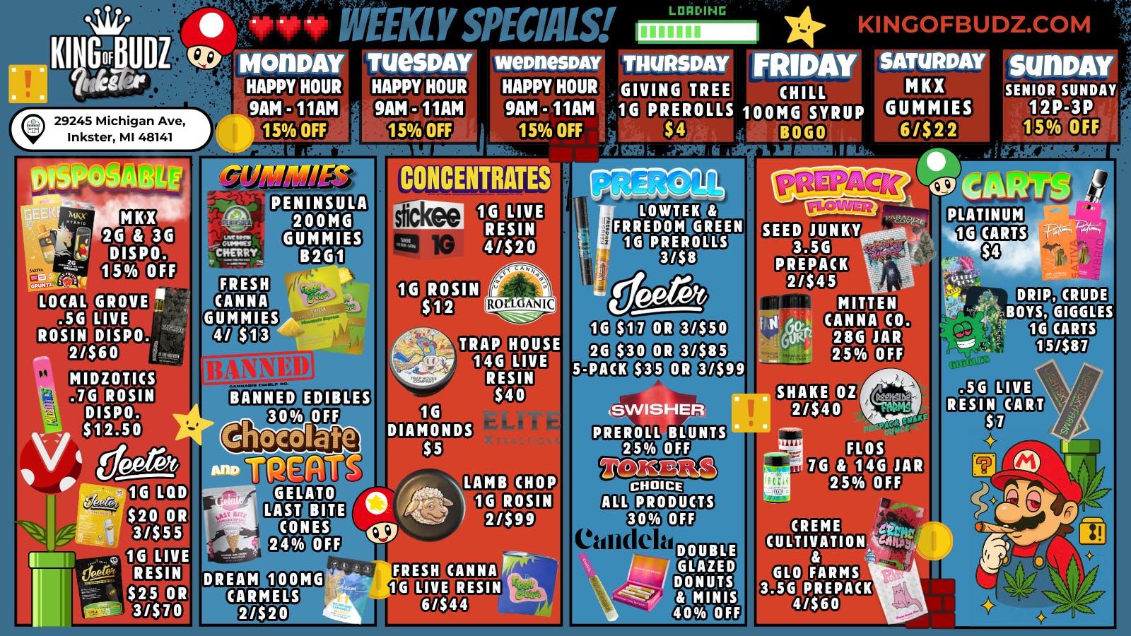 King of Budz Inkster THE BEST DEALS IN INKSTER!