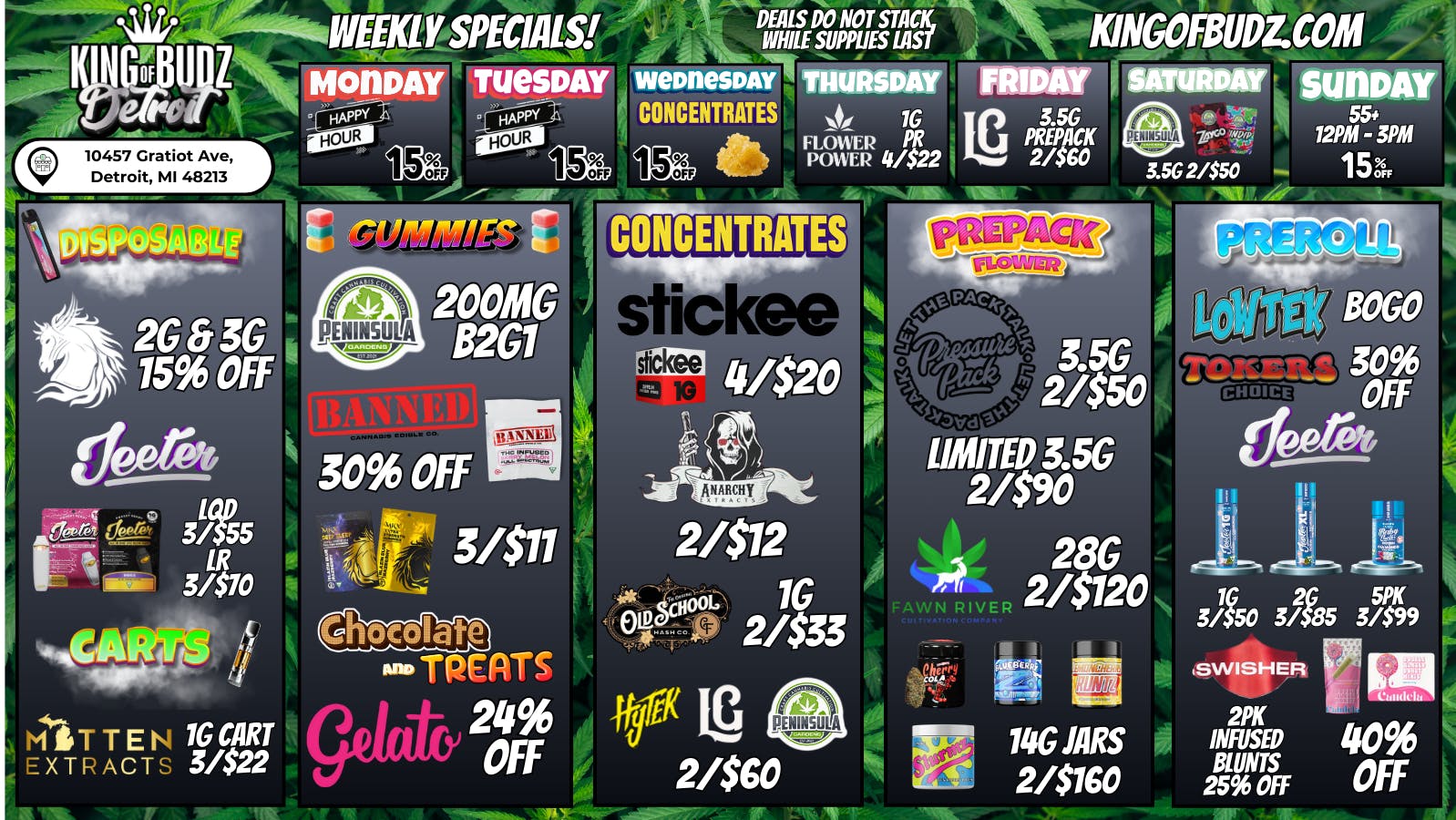 King of Budz - Detroit KOB DETROIT - Weekly Deals!!!
