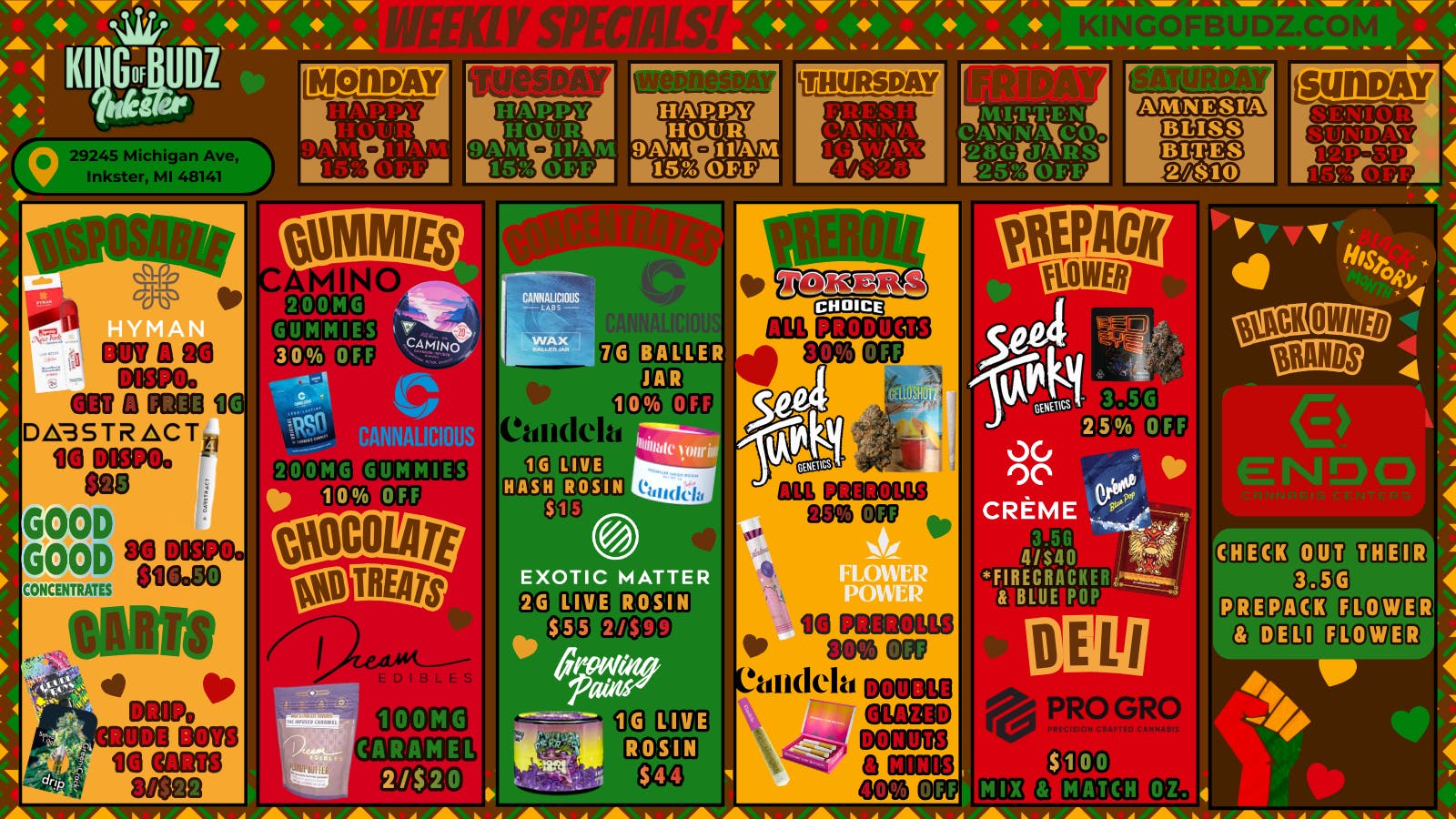 King of Budz Inkster THE KING OF DELI, COME CHECK US OUT!