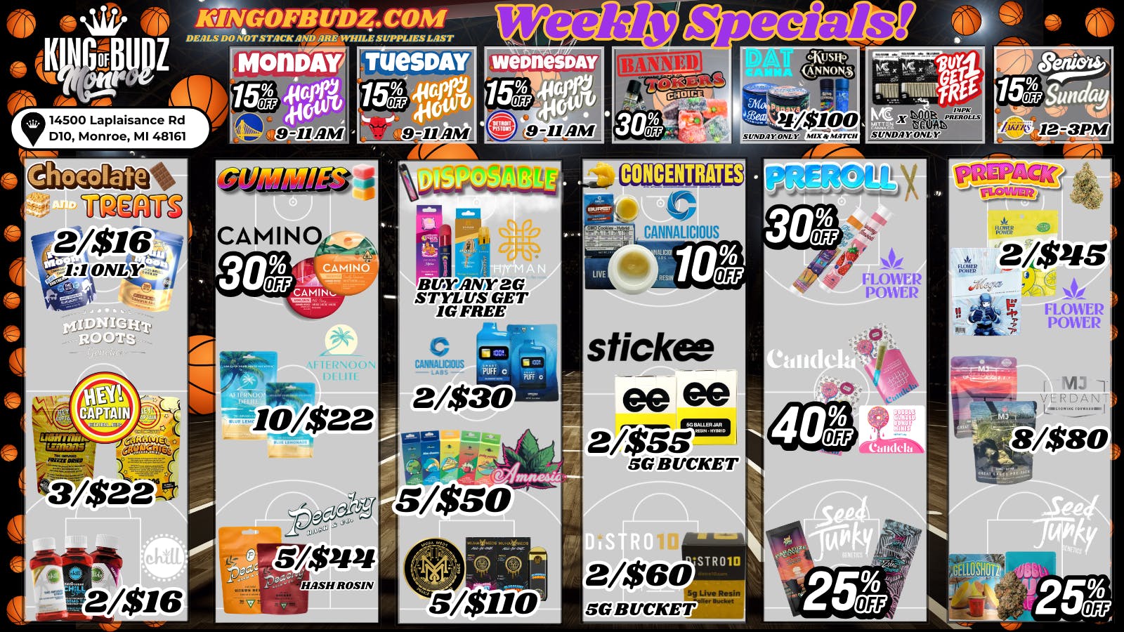 King of Budz - Monroe NO ADDITIONAL 24% TAX - KOB MONROE