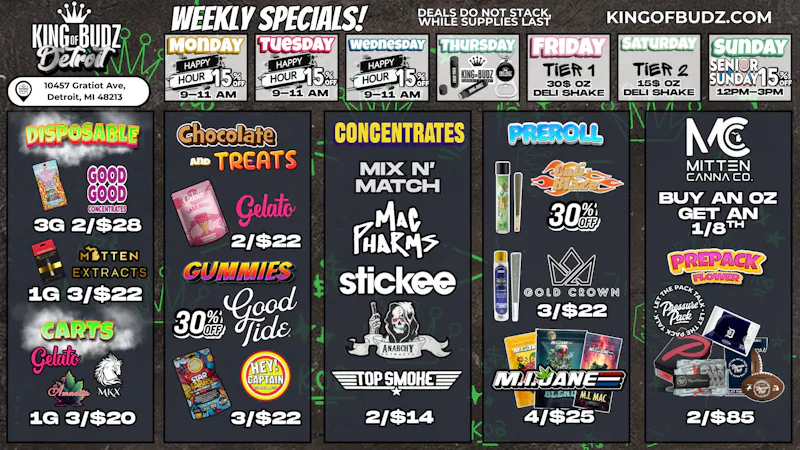 King of Budz - Detroit HOLIDAZE HANGOVER @ KOB DETROIT