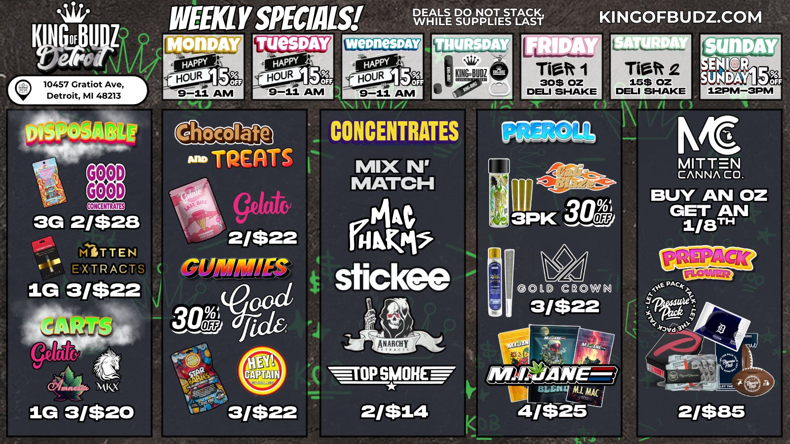 King of Budz - Detroit HOLIDAZE HANGOVER @ KOB DETROIT