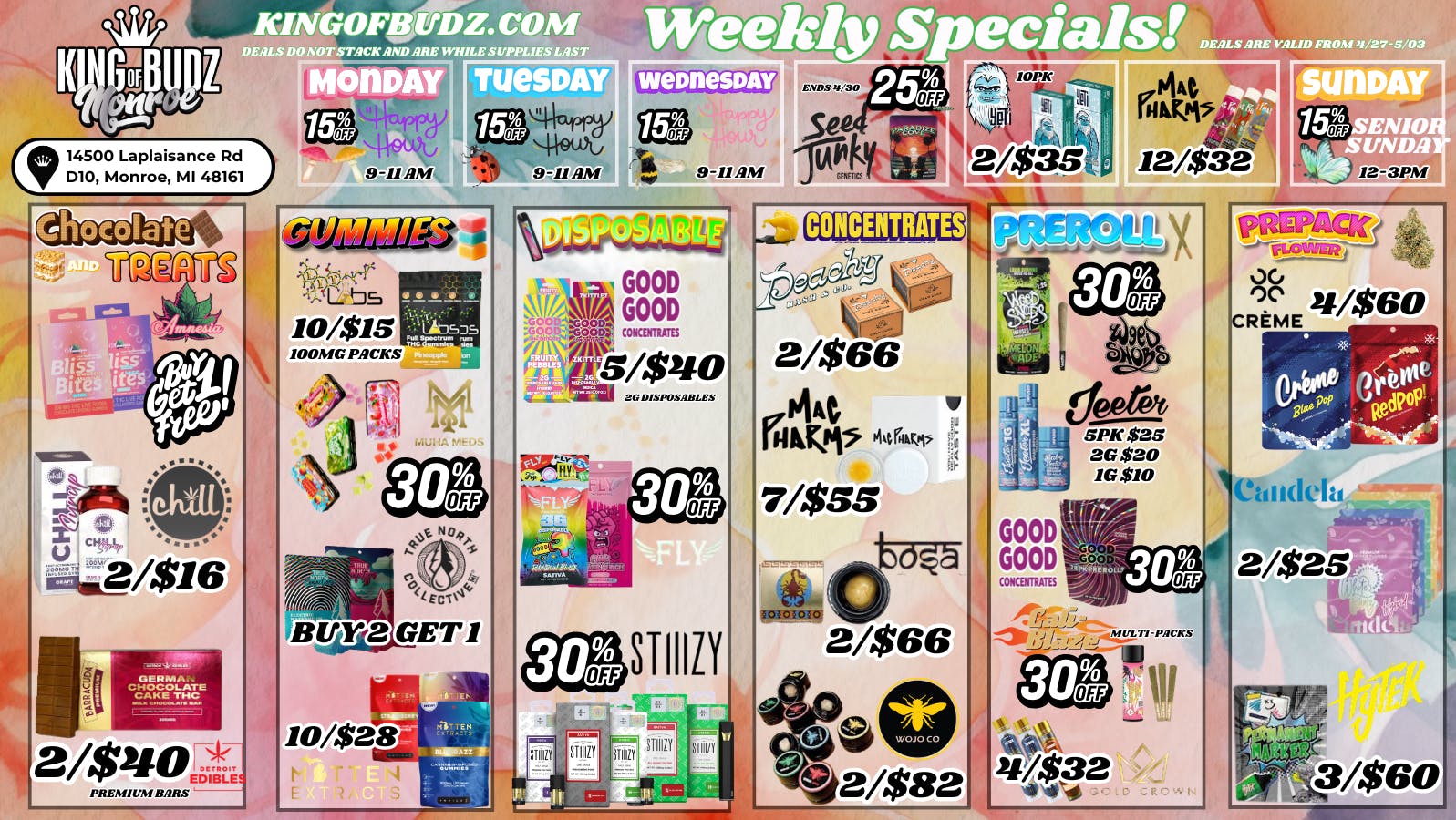 King of Budz - Monroe SPRING INTO SAVINGS @ KOB