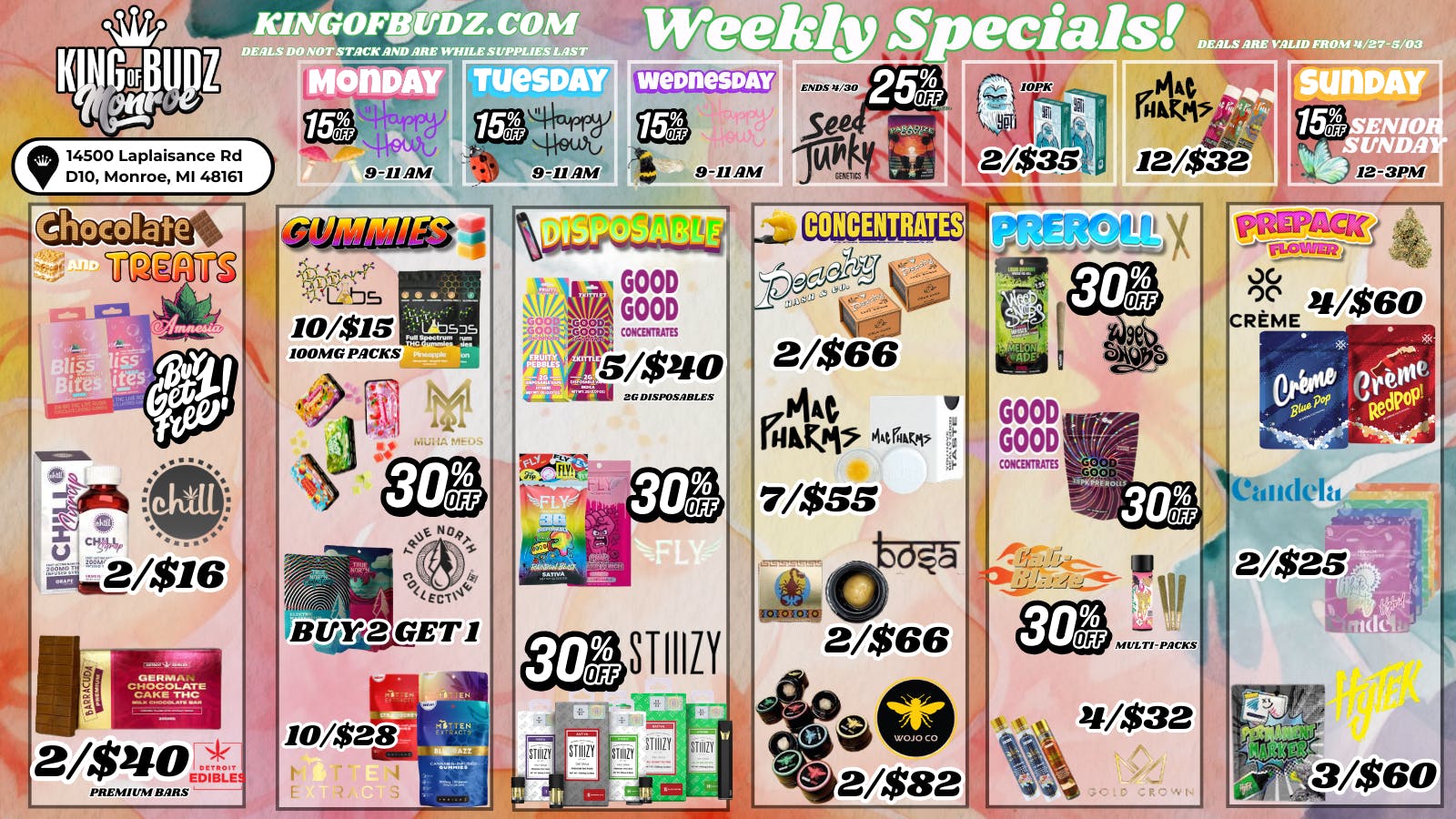 King of Budz - Monroe SPRING INTO SAVINGS @ KOB