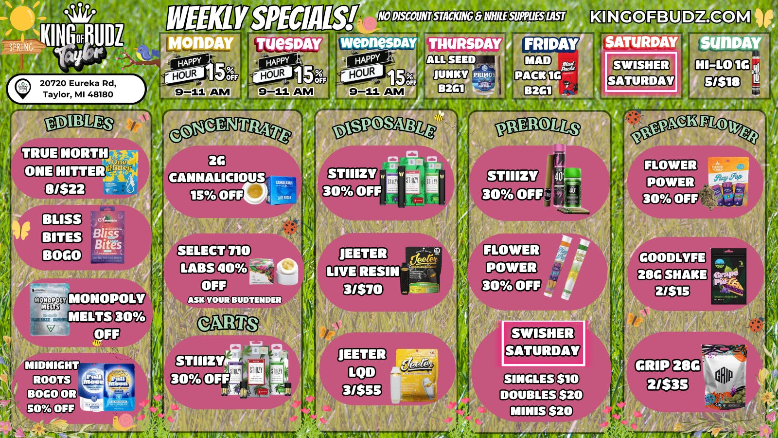 King of Budz Taylor TAYLOR SPRING DEALS 🌸