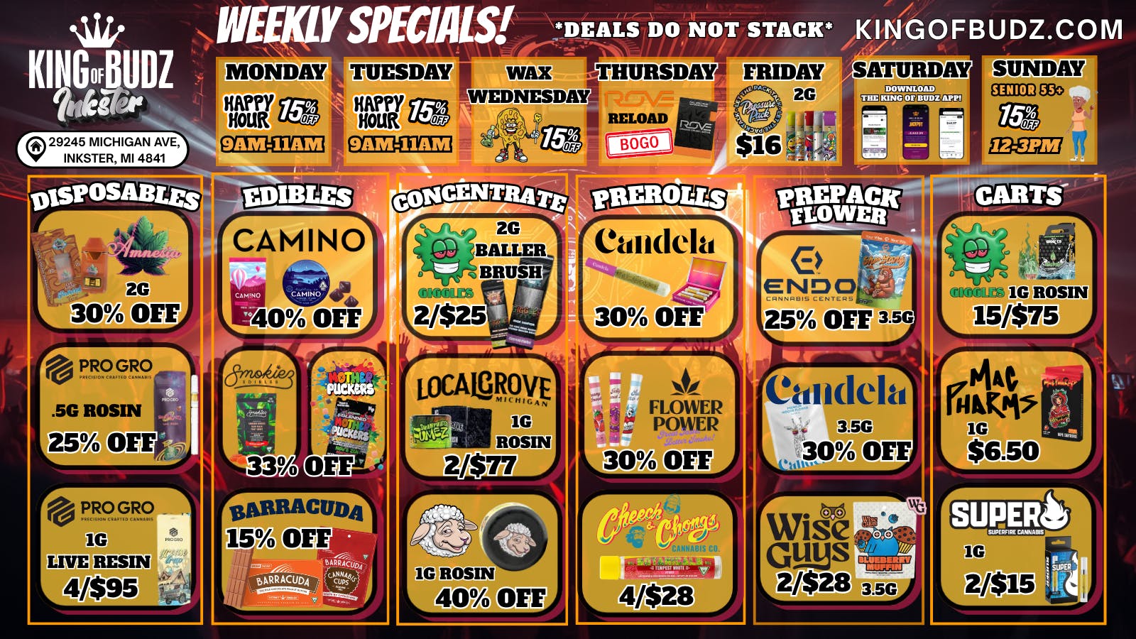King of Budz Inkster MOVEMENT WEEK DEALS AT KOB INKSTER!