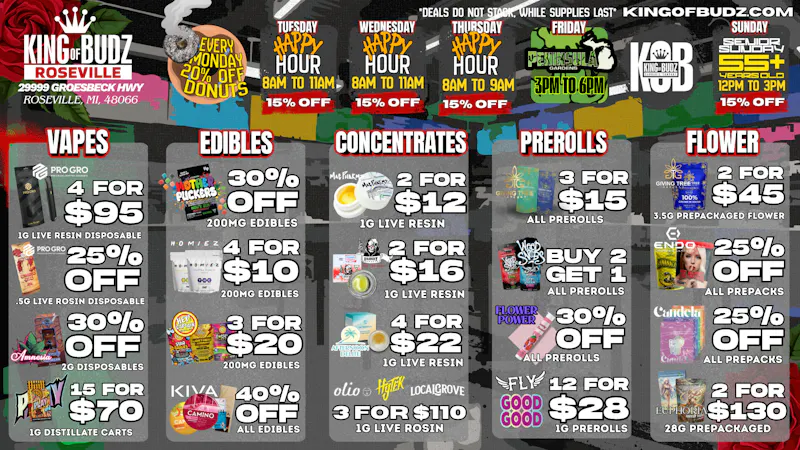 King of Budz Roseville ROSEVILLE DEALS 🌹
