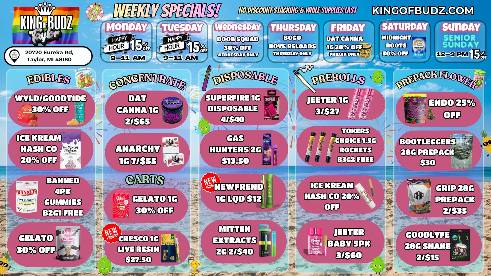 King of Budz Taylor 🌊SPLASH INTO TAYLOR KOB WEEKLY DEALS 🌊