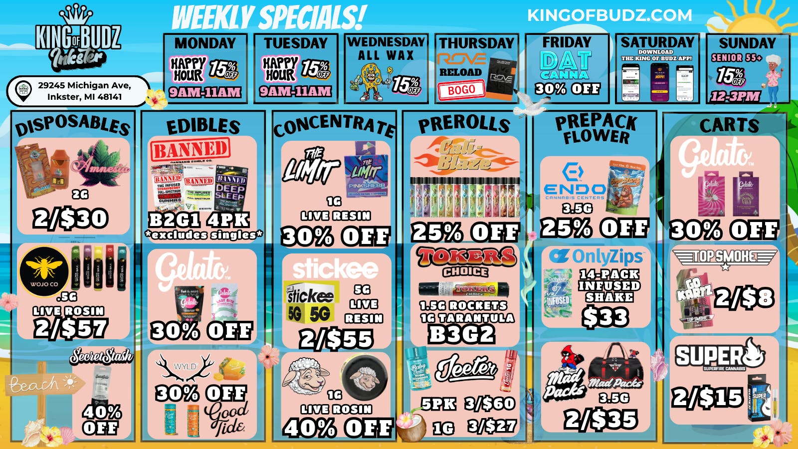 King of Budz Inkster WYLD DEALS AT KOB INKSTER!