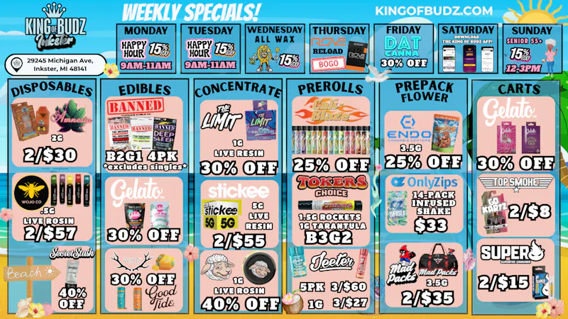King of Budz Inkster WYLD DEALS AT KOB INKSTER!
