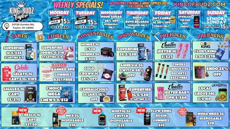 King of Budz Taylor TAYLOR SUMMER DEALS 🔥🌊