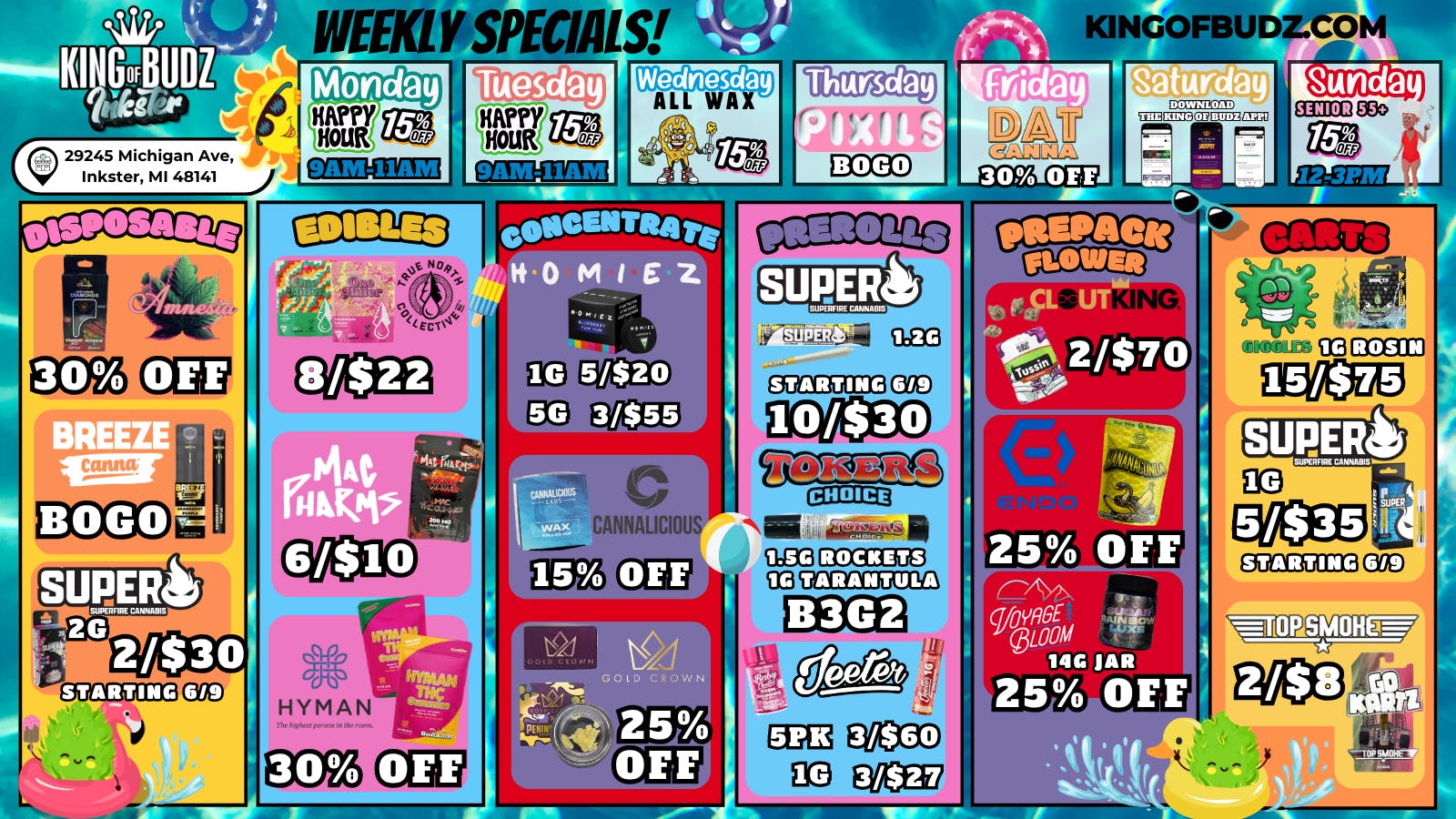 King of Budz Inkster SUMMER SAVINGS AT KOB INKSTER!