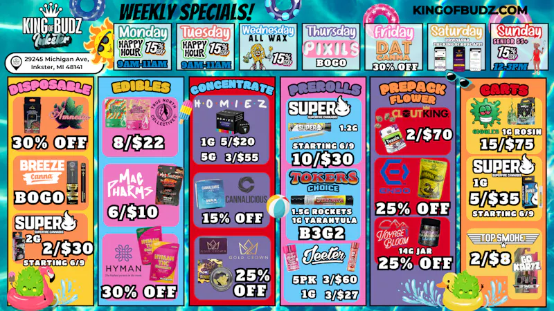 King of Budz Inkster SUMMER SAVINGS AT KOB INKSTER!
