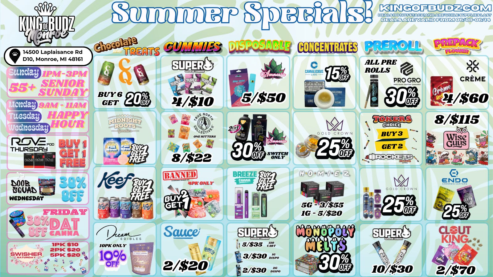 King of Budz - Monroe KING OF SUMMER DEALS