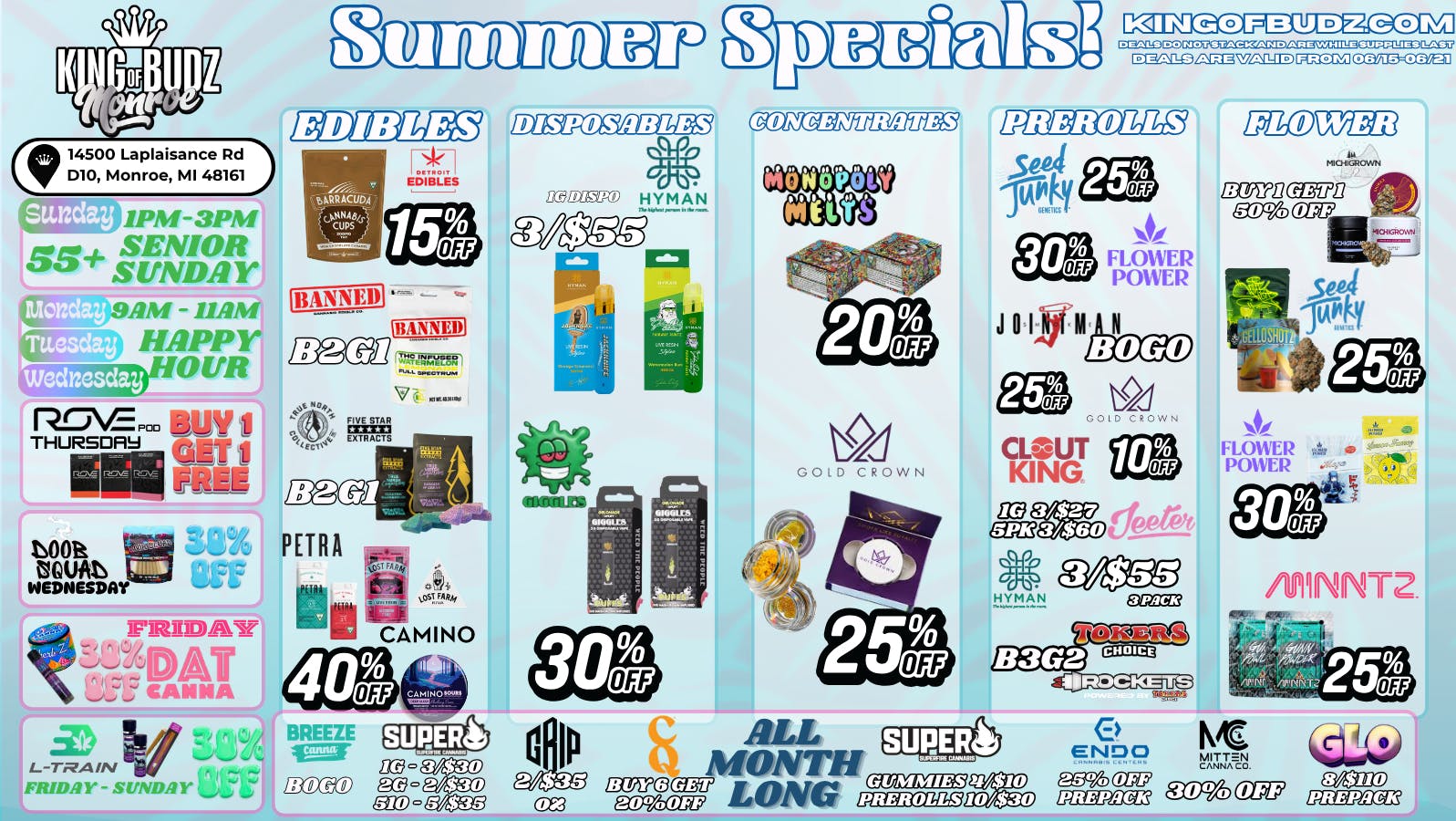 King of Budz - Monroe KING OF SUMMER SAVINGS