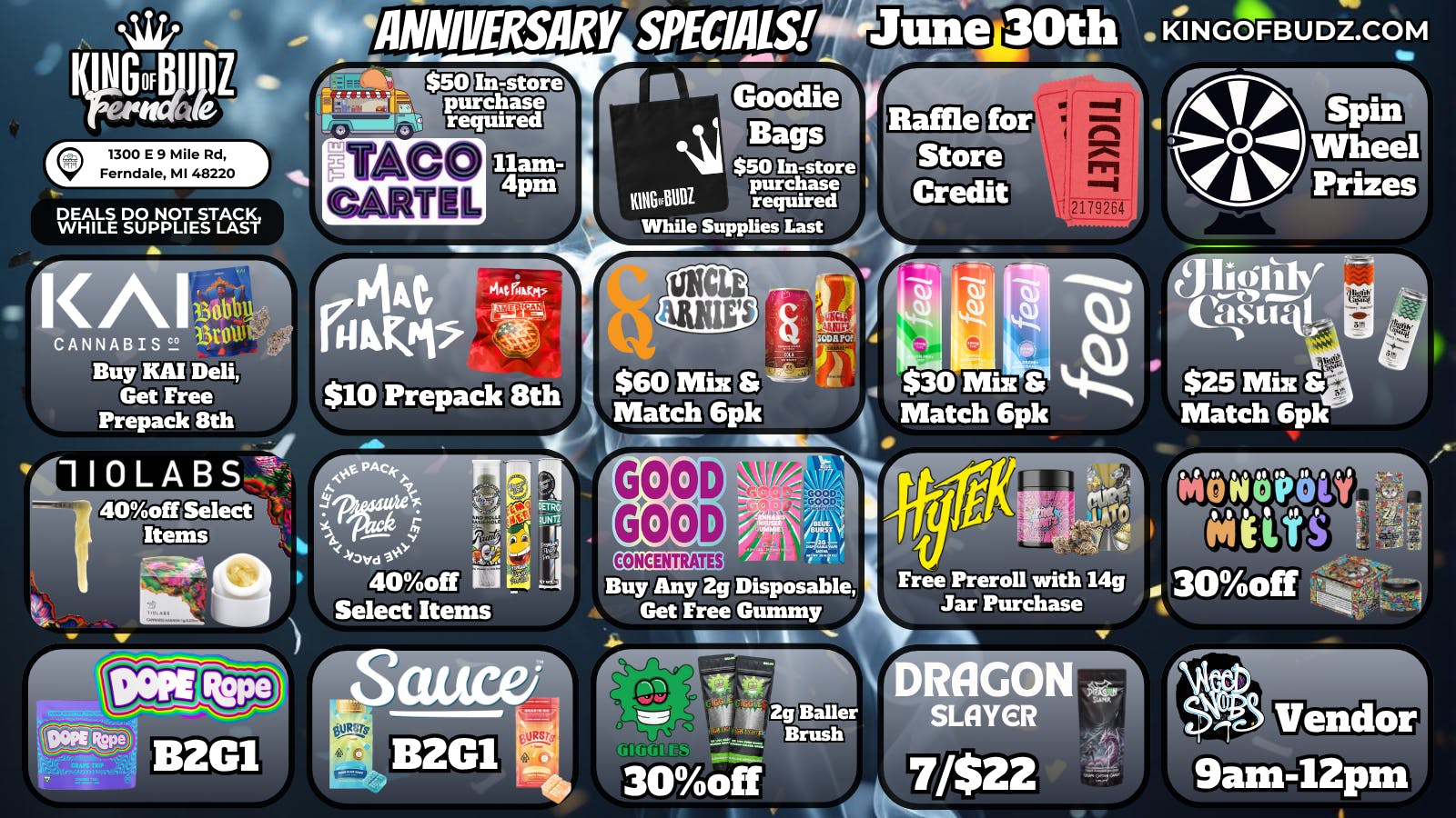King of Budz - Ferndale Happy Anniversary KOB Ferndale! 🥳