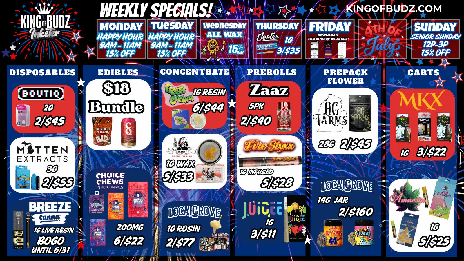 King of Budz Inkster DEALS KEEP GETTING HOTTER AT KOB INKSTER!