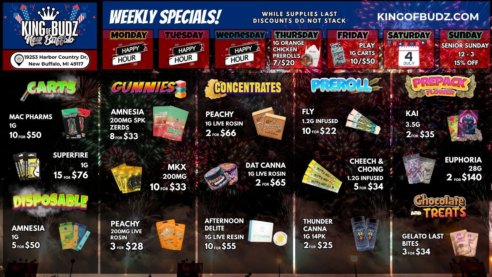 King of Budz - New Buffalo Shop New Buffalo's Lowest Prices !!!