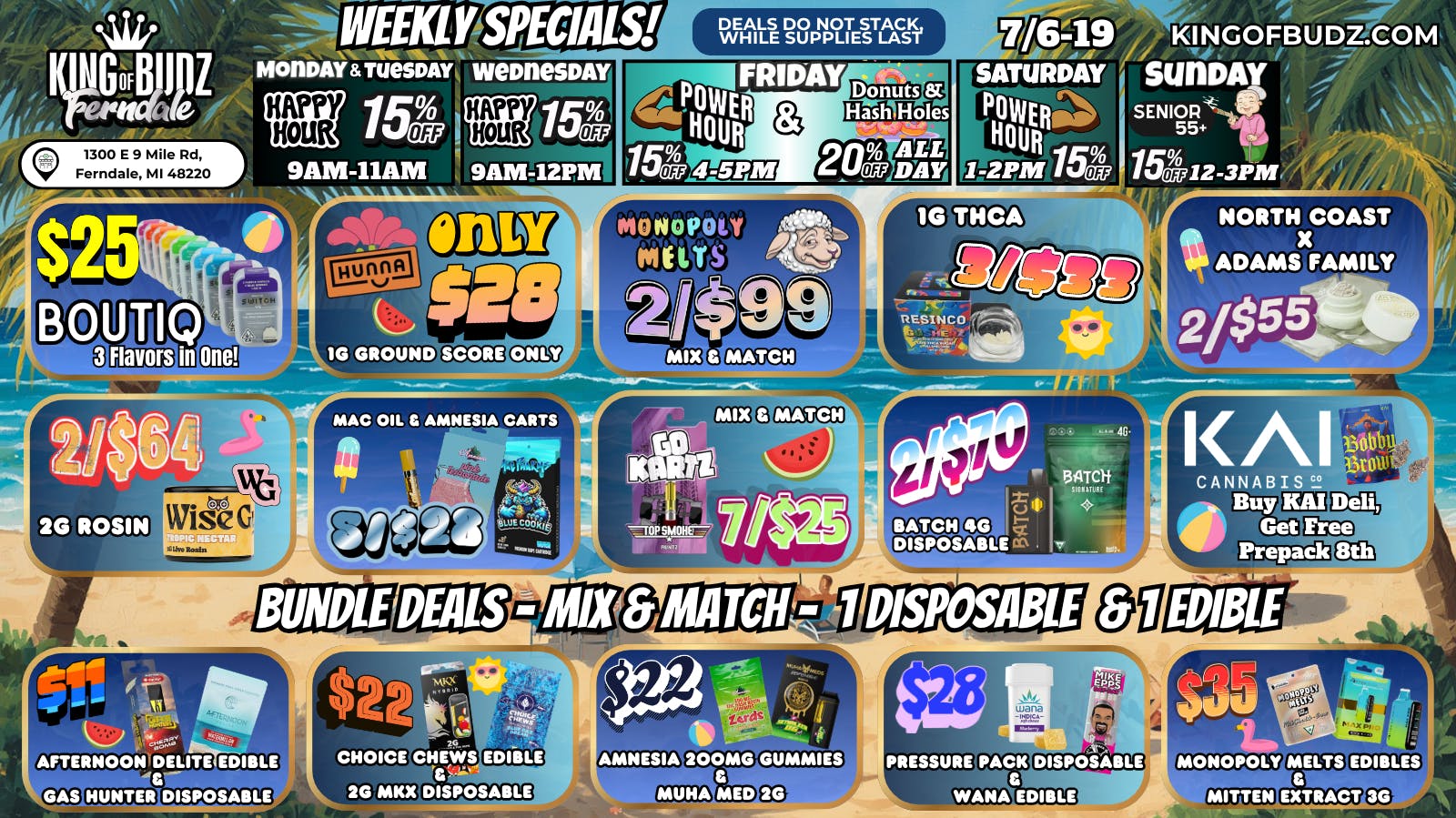 King of Budz - Ferndale ☀️KOB Ferndale Summer Deals and Bundles☀️