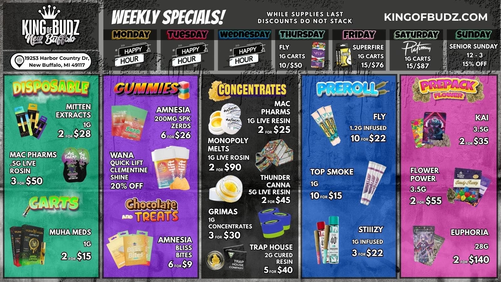 King of Budz - New Buffalo Shop New Buffalo's Lowest Prices !!!