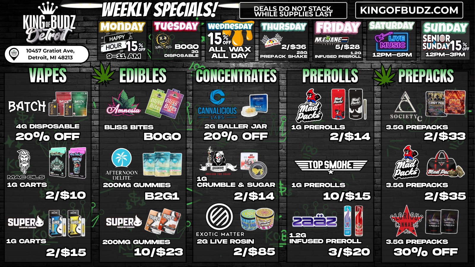 King of Budz - Detroit Best Deals In The D @ KOB DETROIT