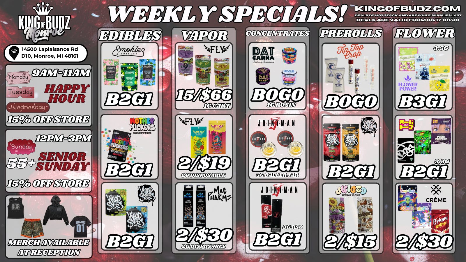 King of Budz - Monroe Shop Sales @ KOB