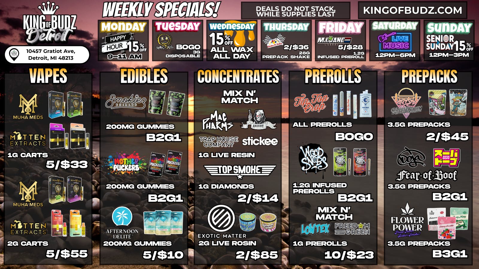 King of Budz - Detroit Royal Deals. Hot August Savings @ KOB Detroit