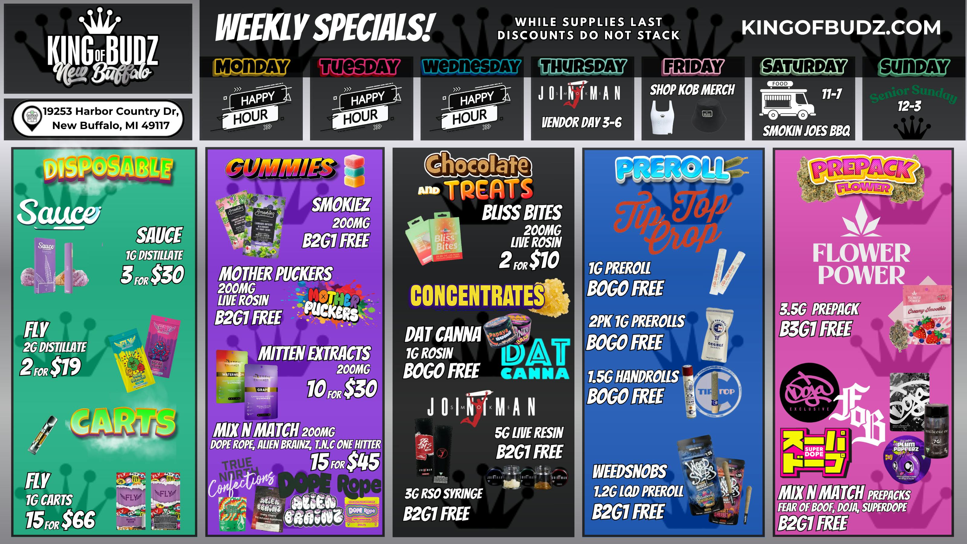 King of Budz - New Buffalo Shop New Buffalo's Lowest Prices !!!