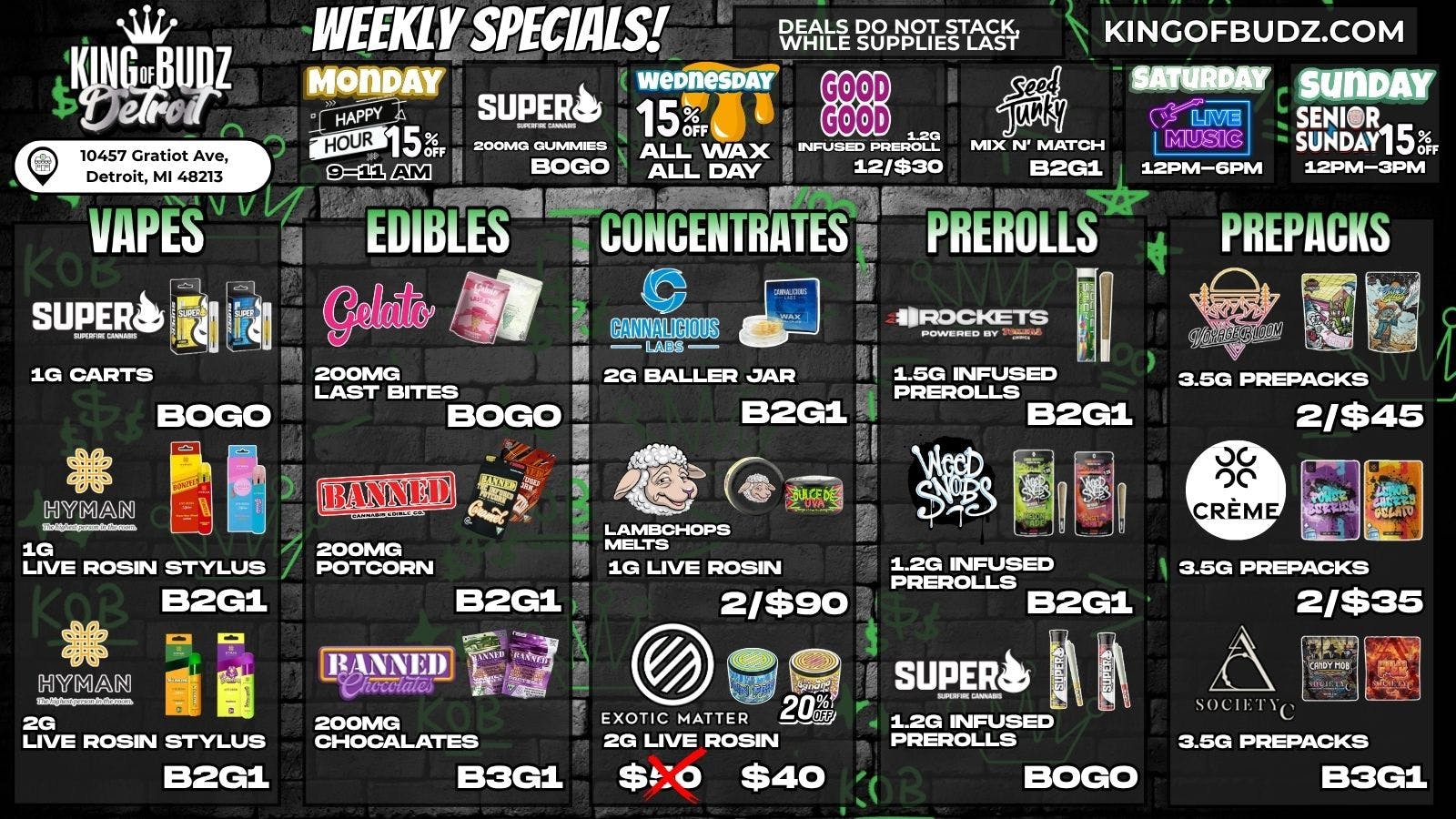 King of Budz - Detroit End Of Summer Savings @ KOB Detroit