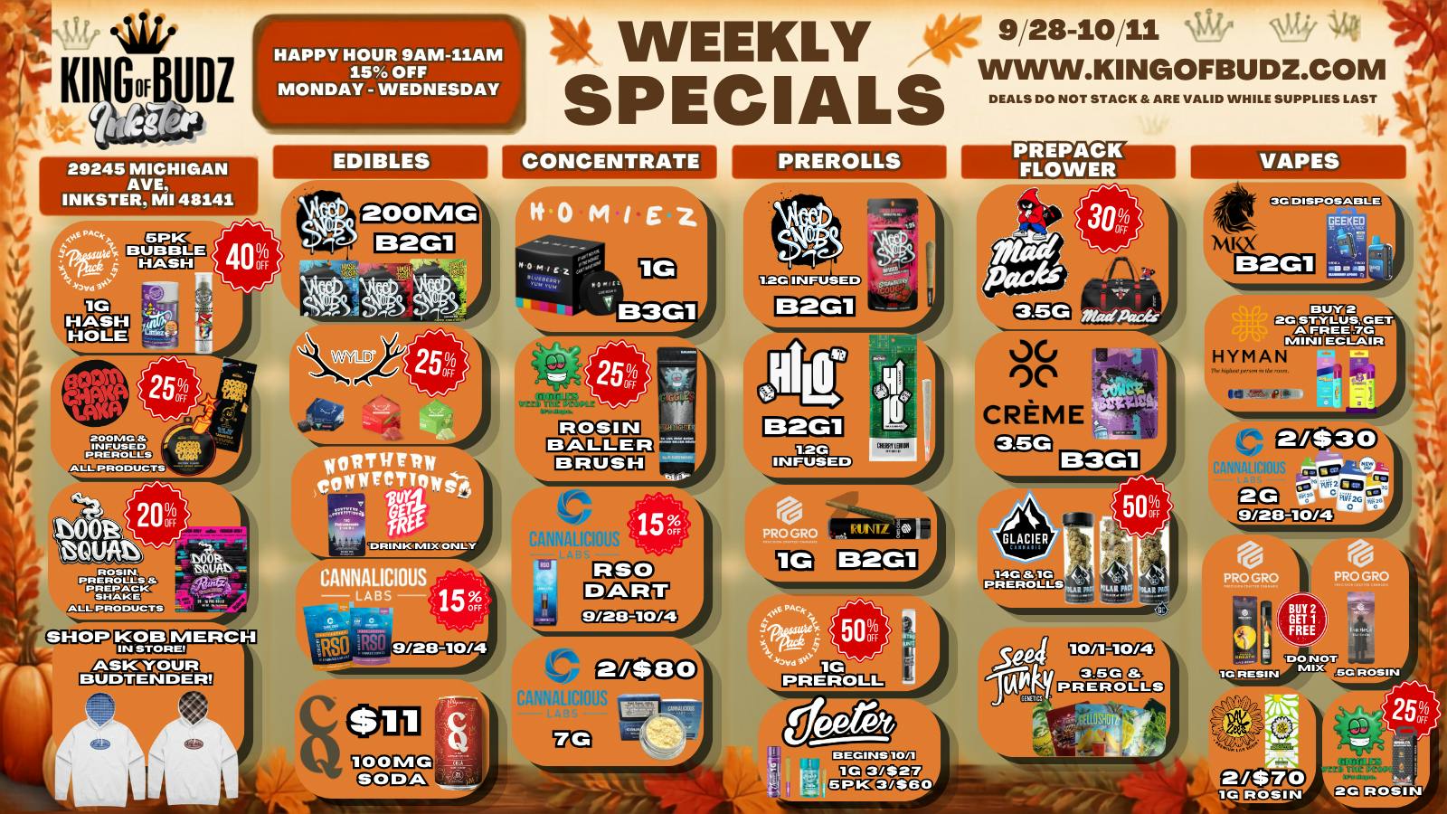 King of Budz Inkster FALL IN LOVE WITH DEALS AT KOB INKSTER!
