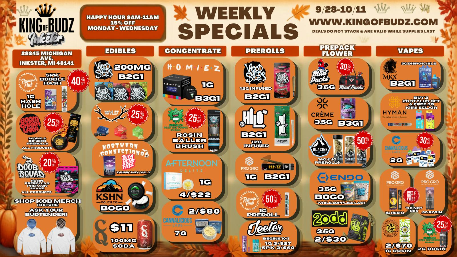 King of Budz Inkster FALL IN LOVE WITH DEALS AT KOB INKSTER!