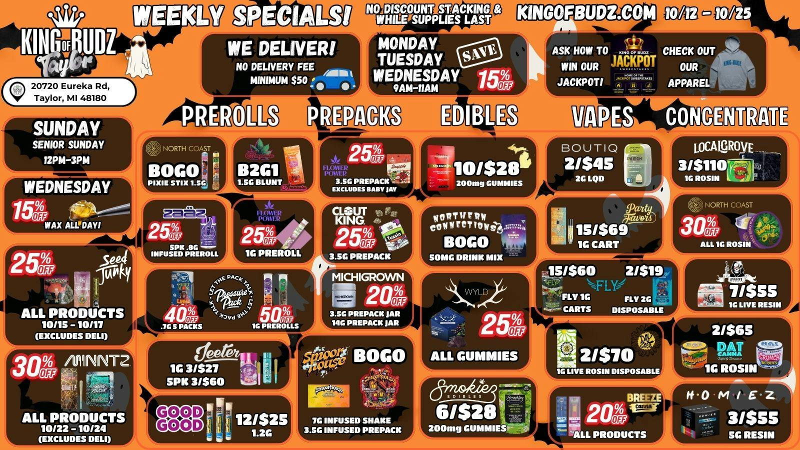 King of Budz Taylor SPOOKY DEALS @ KOB TAYLOR 🎃