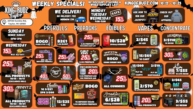 King of Budz Taylor SPOOKY DEALS @ KOB TAYLOR 🎃