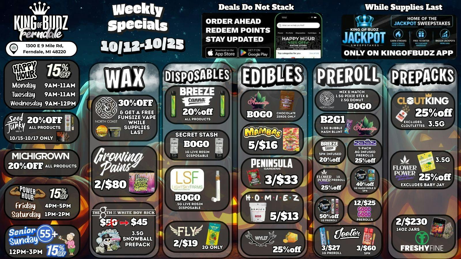 King of Budz - Ferndale Spook-tacular Deals @ KOB Ferndale👻