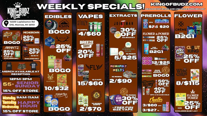 King of Budz - Monroe SCARY GOOD DEALS