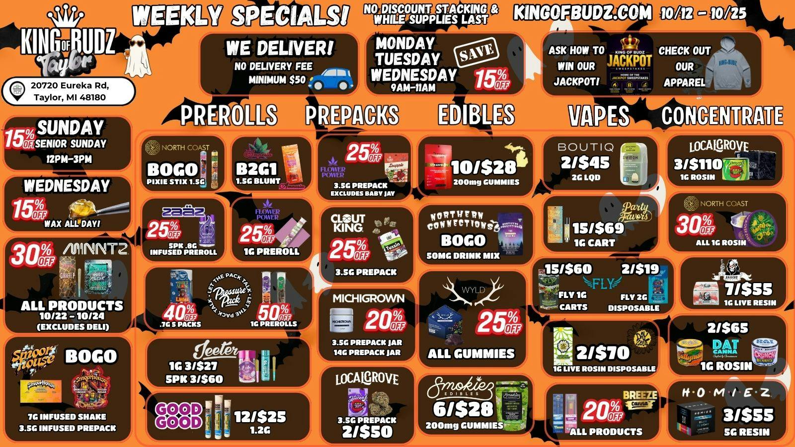 King of Budz Taylor SPOOKY DEALS @ KOB TAYLOR 🎃