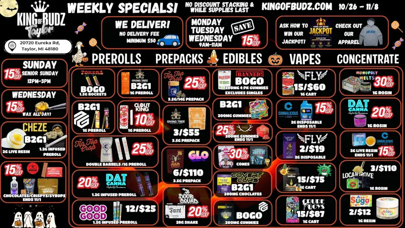 King of Budz Taylor Ooga Booga Scary Deals @ Taylor KOB 🎃
